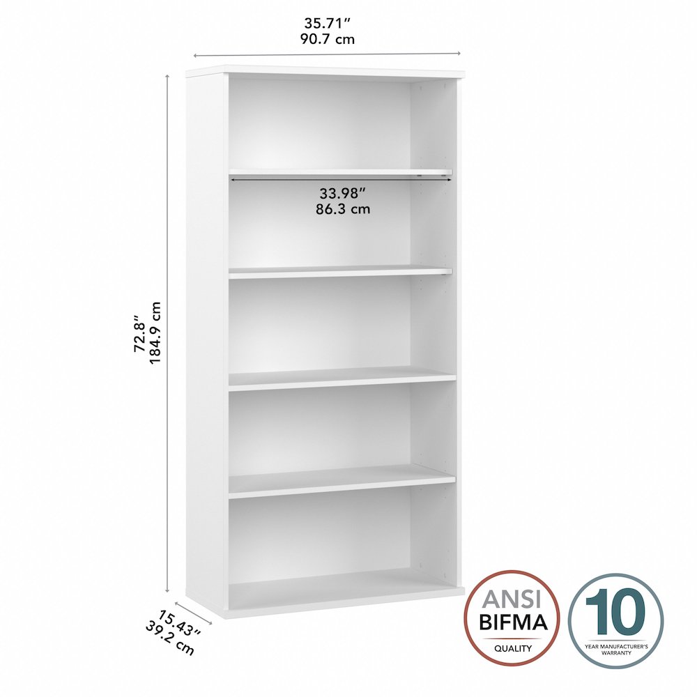 Hybrid Tall 5 Shelf Bookcase. Picture 6