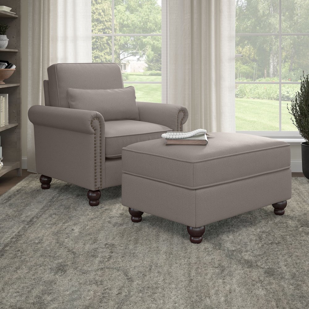 Coventry Accent Chair with Ottoman Set. Picture 2