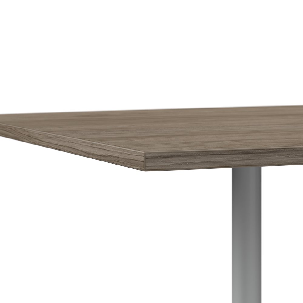 120W x 48D Boat Shaped Conference Table with Metal Base. Picture 4