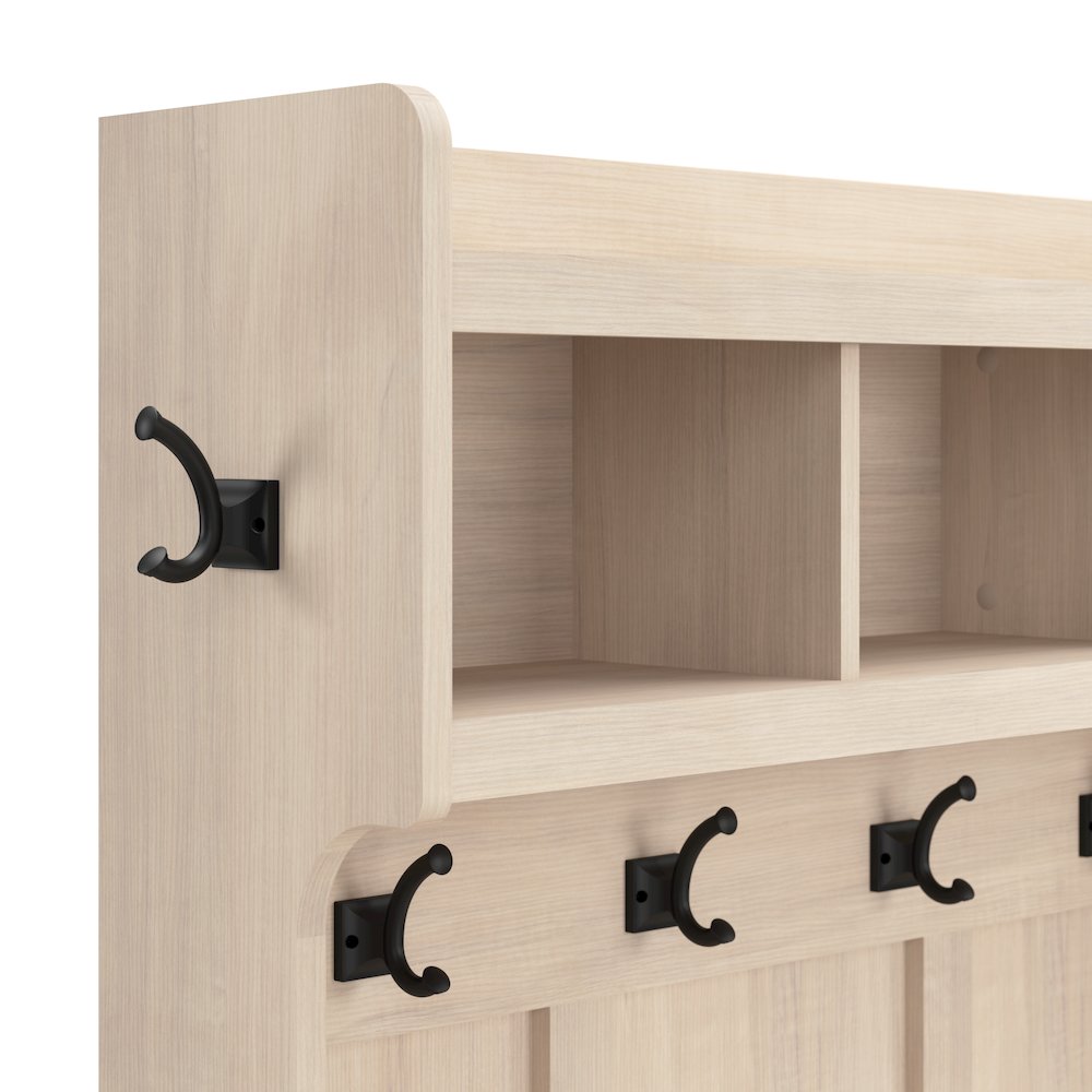 Woodland 40W Hall Tree and Shoe Storage Bench with Doors. Picture 4