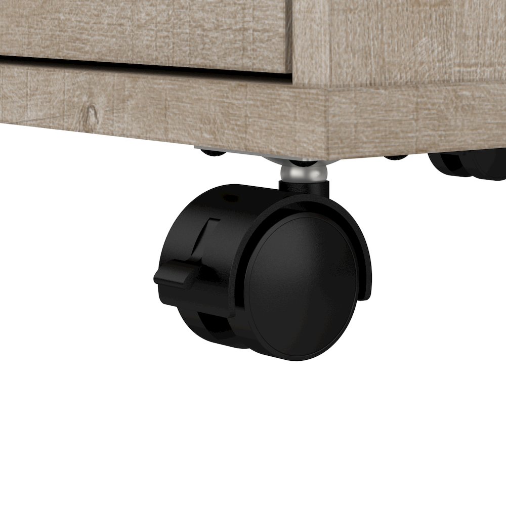 Key West 60W L Shaped Desk with 2 Drawer Mobile File Cabinet. Picture 6