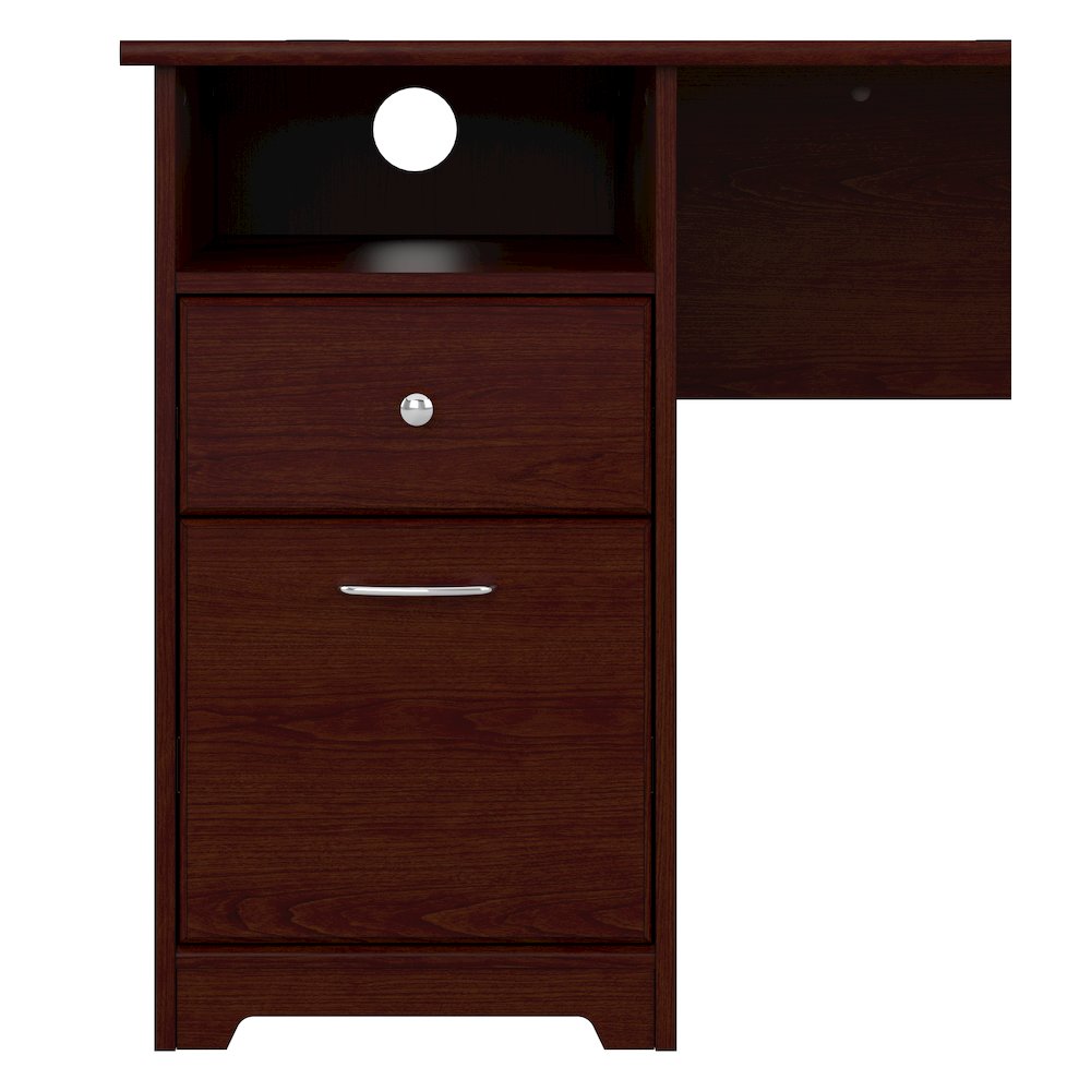 Cabot 60W L Shaped Computer Desk with Hutch and Drawers. Picture 6