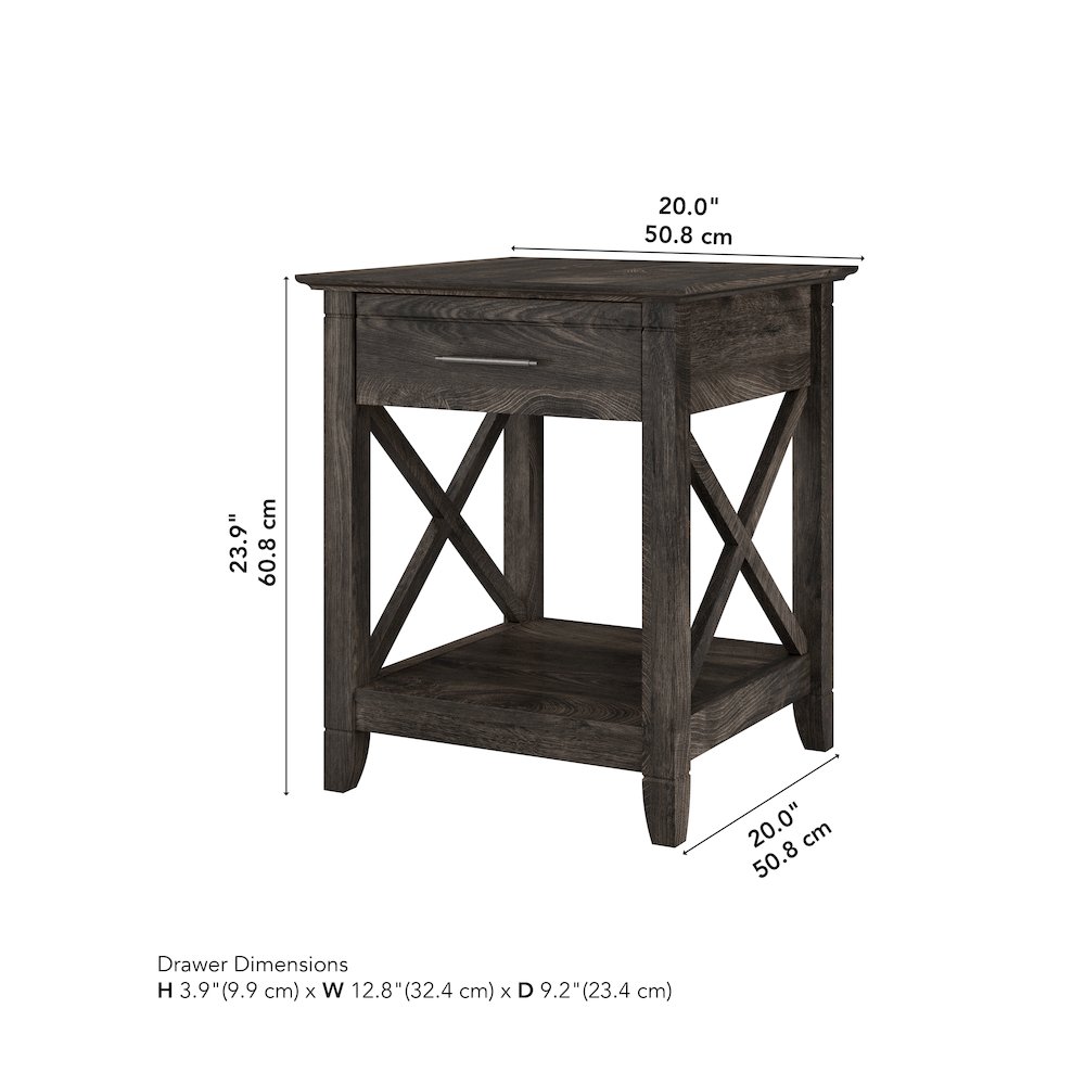 Key West End Table with Storage. Picture 8