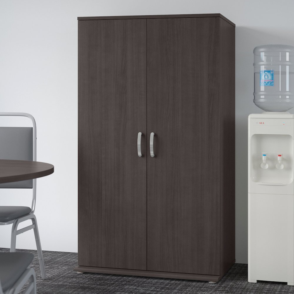 Universal Tall Storage Cabinet with Doors and Shelves. Picture 2