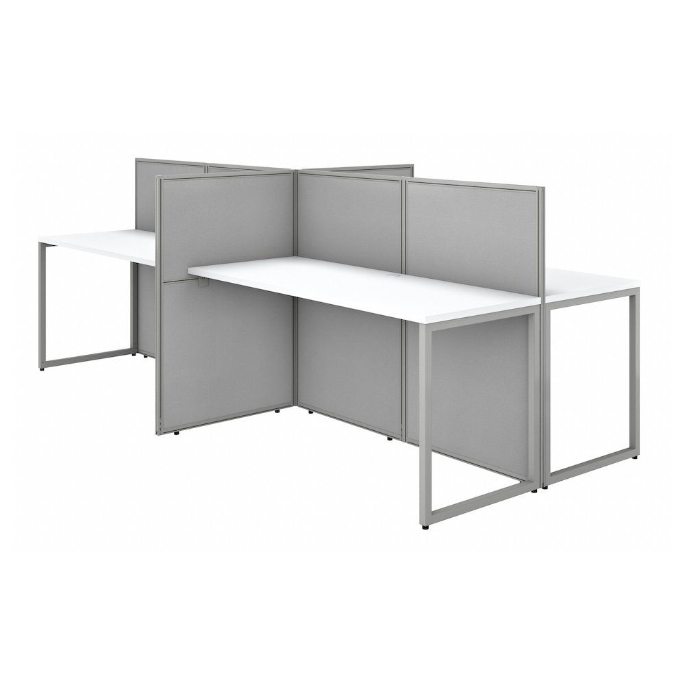 Easy Office 60W 4 Person Cubicle Desk Workstation with 45H Panels. Picture 1