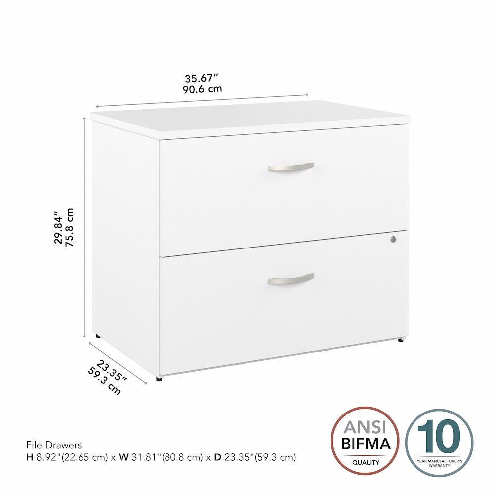 Hybrid 2 Drawer Lateral File Cabinet - Assembled. Picture 8