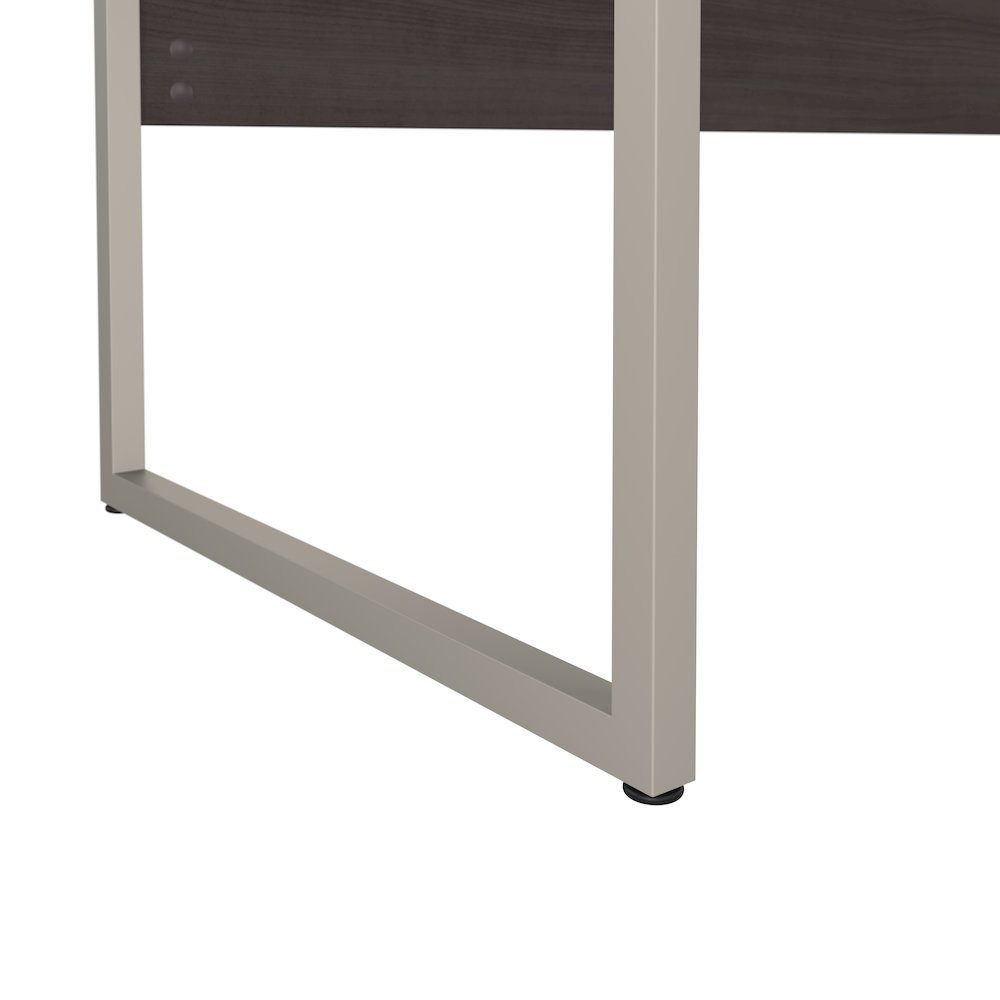 Hybrid 72W x 30D L Shaped Table Desk with Metal Legs. Picture 5