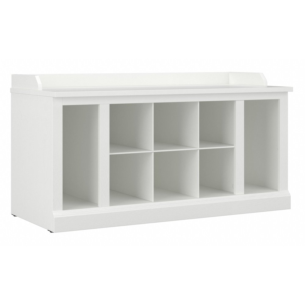 Woodland 40W Shoe Storage Bench with Shelves. Picture 1