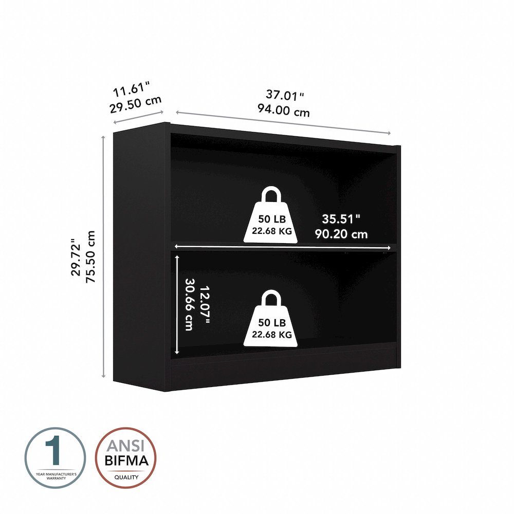Universal Small 2 Shelf Bookcase. Picture 8