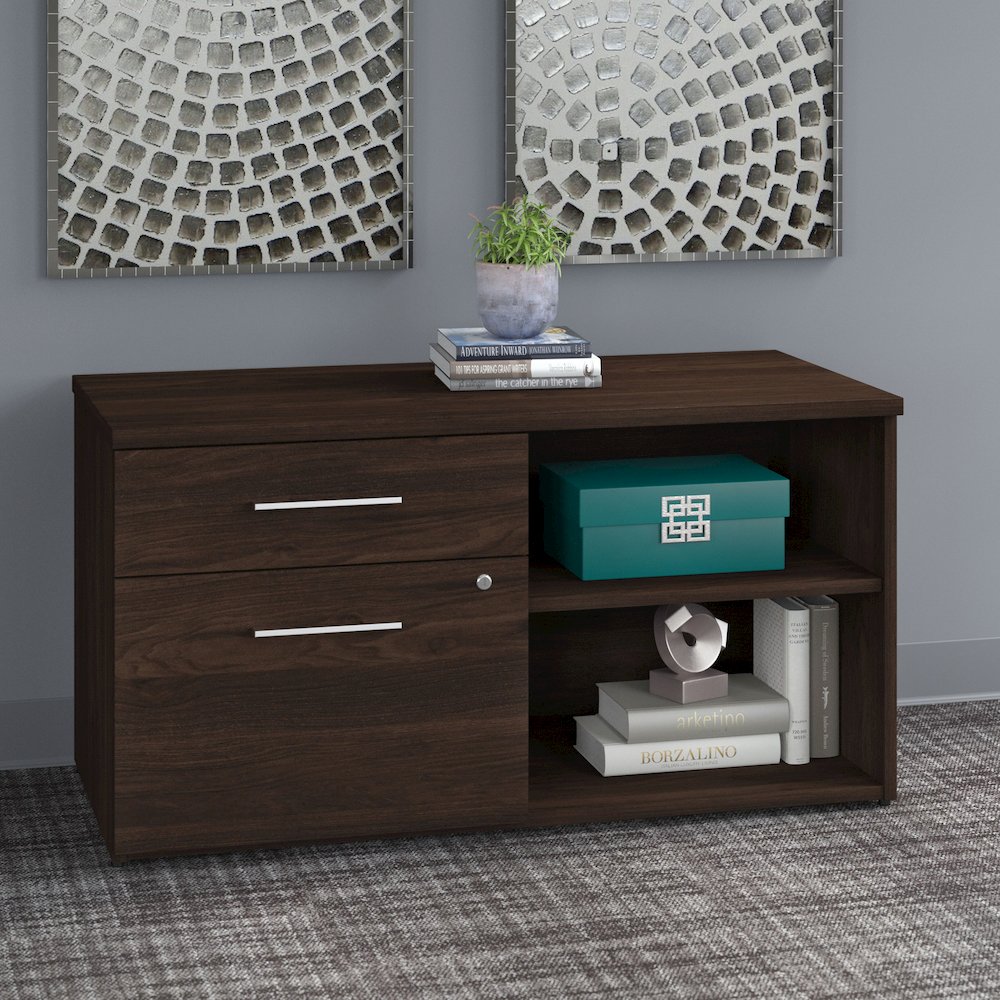 Office 500 Low Storage Cabinet with Drawers and Shelves. Picture 2
