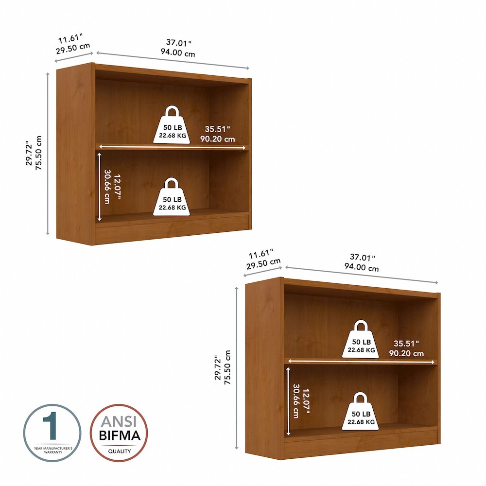 Universal Small 2 Shelf Bookcase - Set of 2. Picture 8