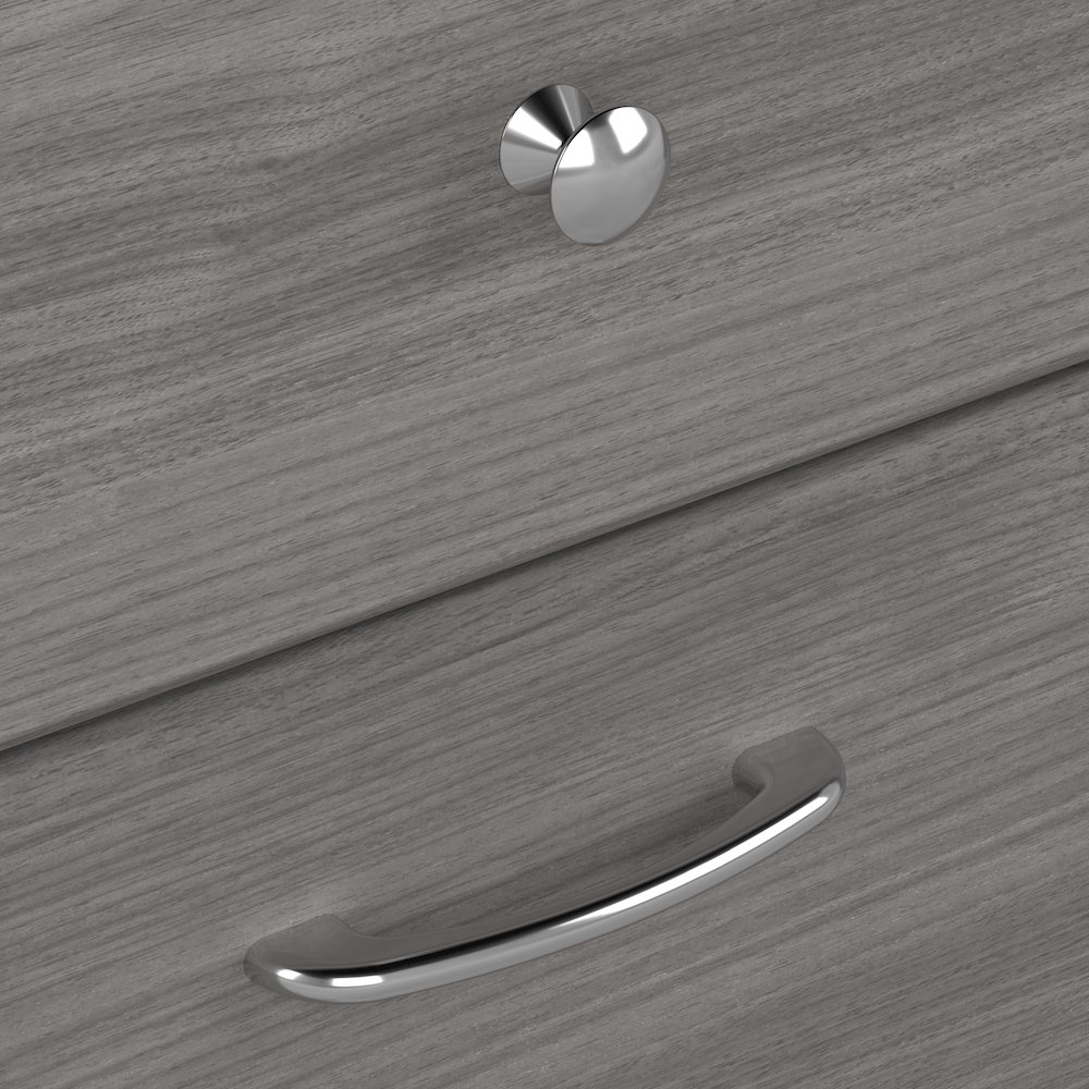 Cabot 60W L Shaped Computer Desk with Hutch and 5 Shelf Bookcase. Picture 7