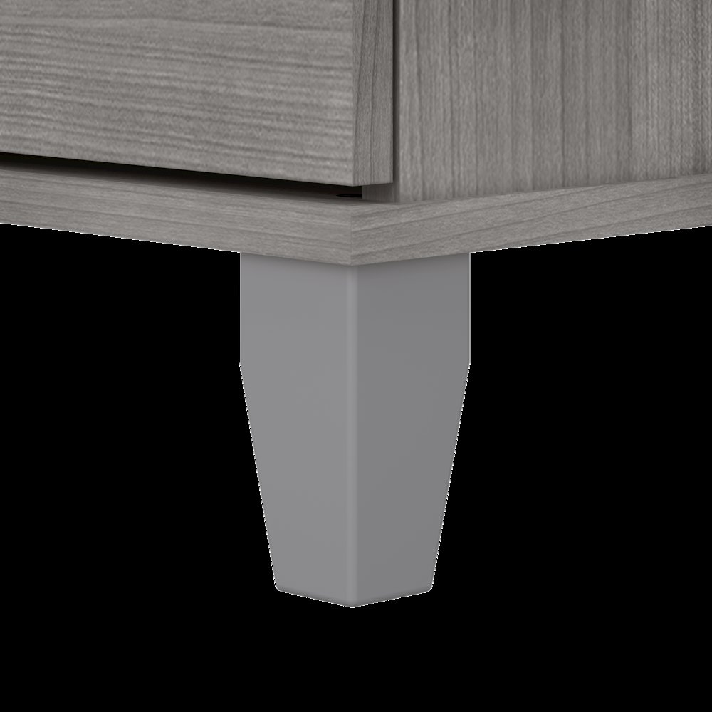 Somerset 72W 3 Position Sit to Stand L Shaped Desk with Hutch and Bookcase. Picture 7