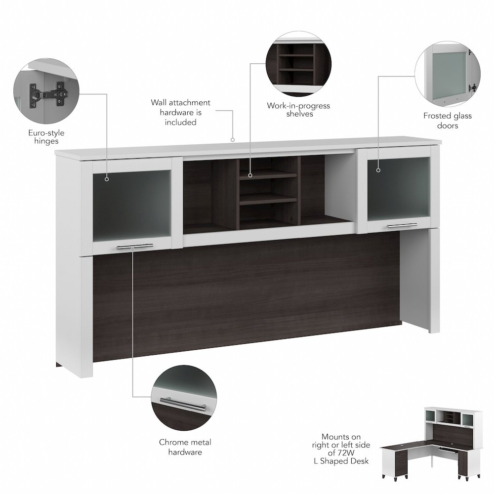 Somerset 72W Desk Hutch. Picture 7