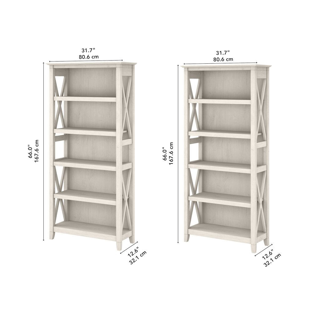 Key West 5 Shelf Bookcase Set. Picture 6