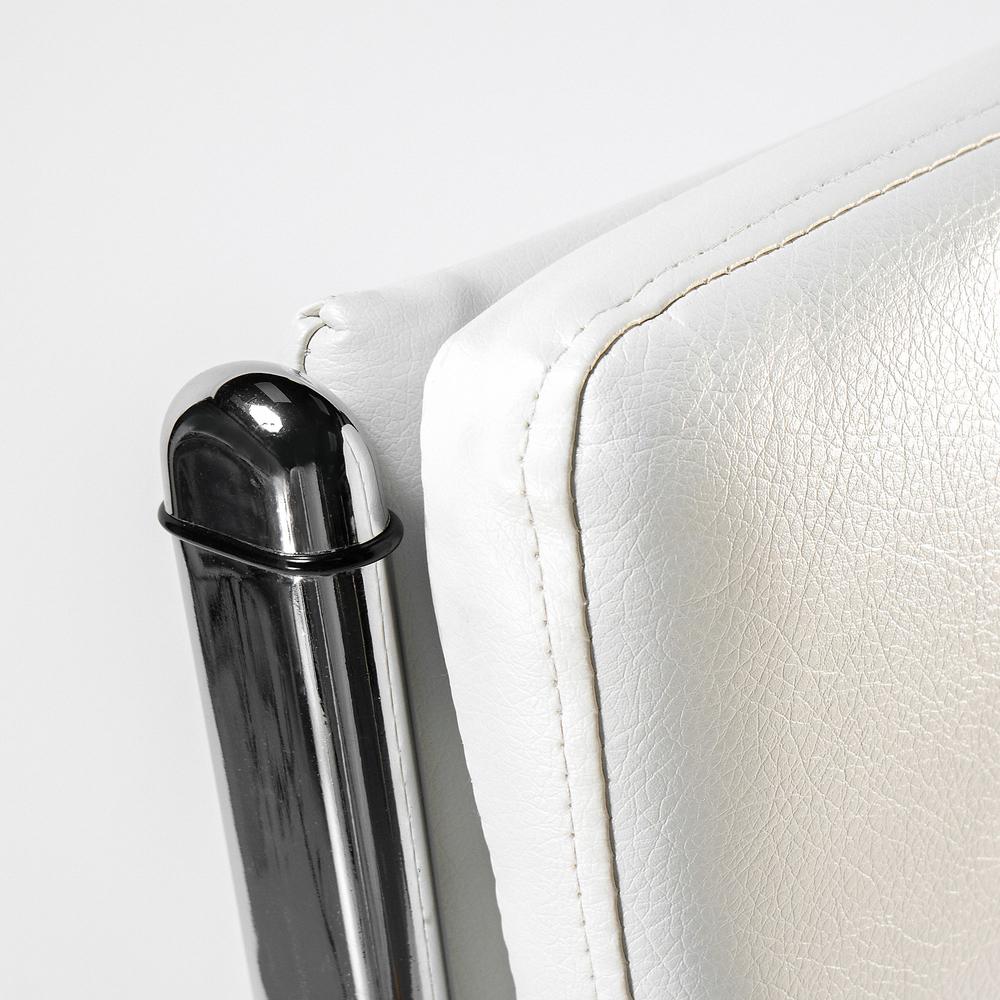 Echo High Back Leather Executive Chair in White. Picture 4