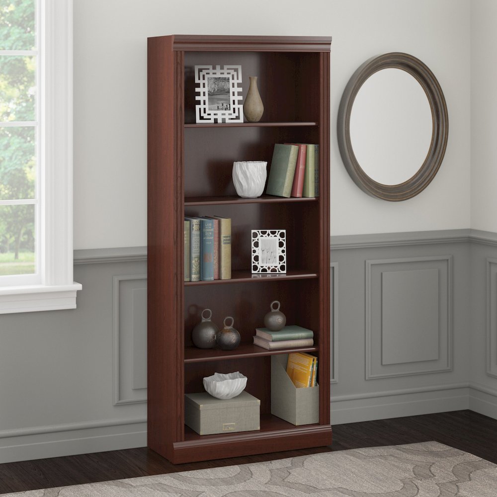Saratoga Tall 5 Shelf Bookcase. Picture 2