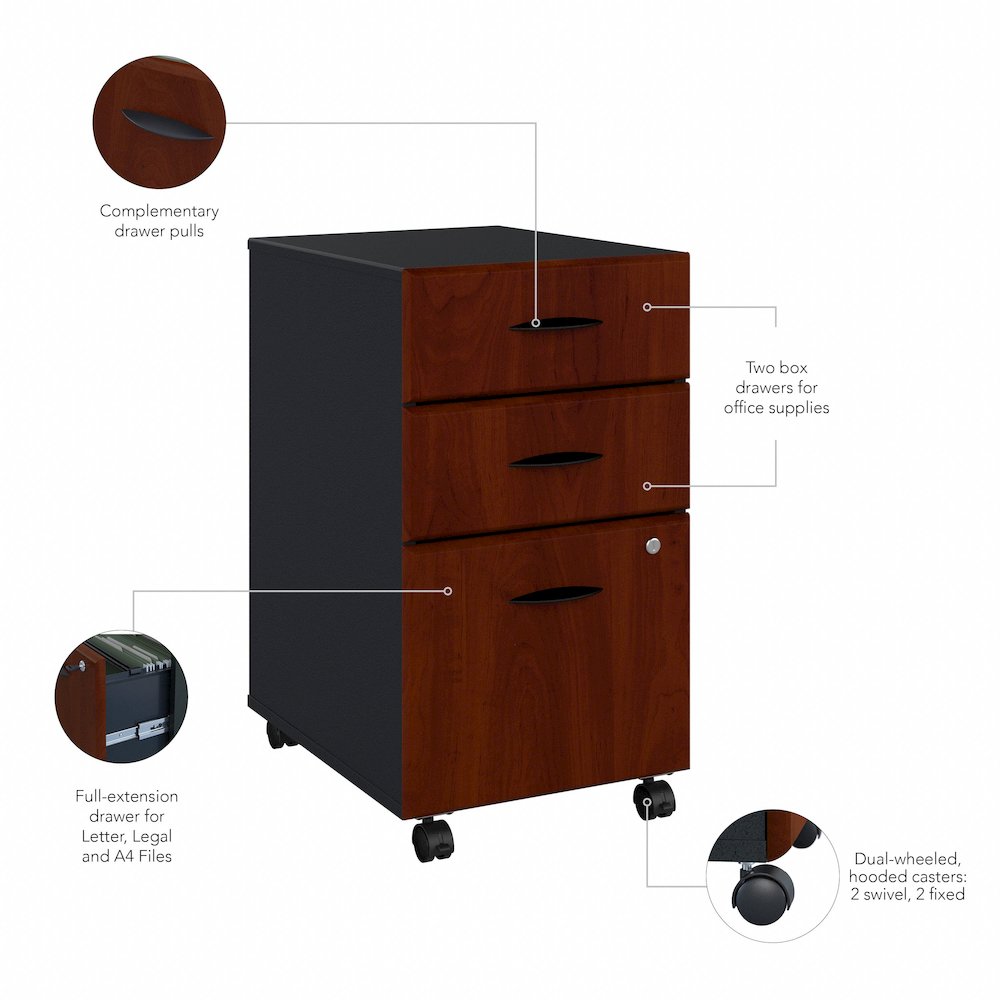 Series A 3 Drawer Mobile File Cabinet. Picture 6