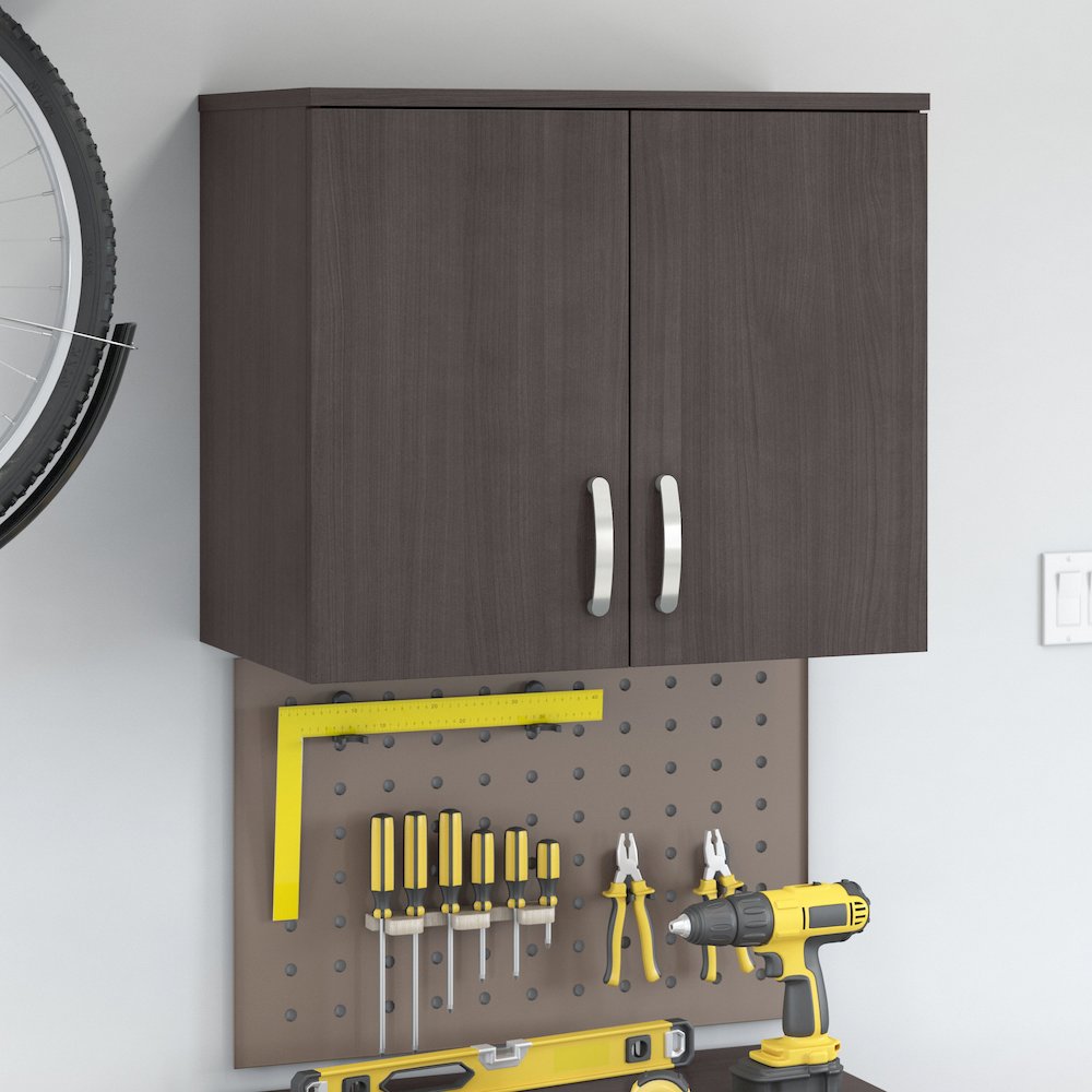 Universal Garage Wall Cabinet with Doors and Shelves. Picture 2