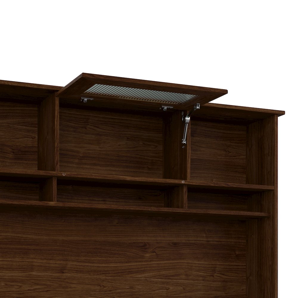 Cabot 60W L Shaped Computer Desk with Hutch and 5 Shelf Bookcase. Picture 4