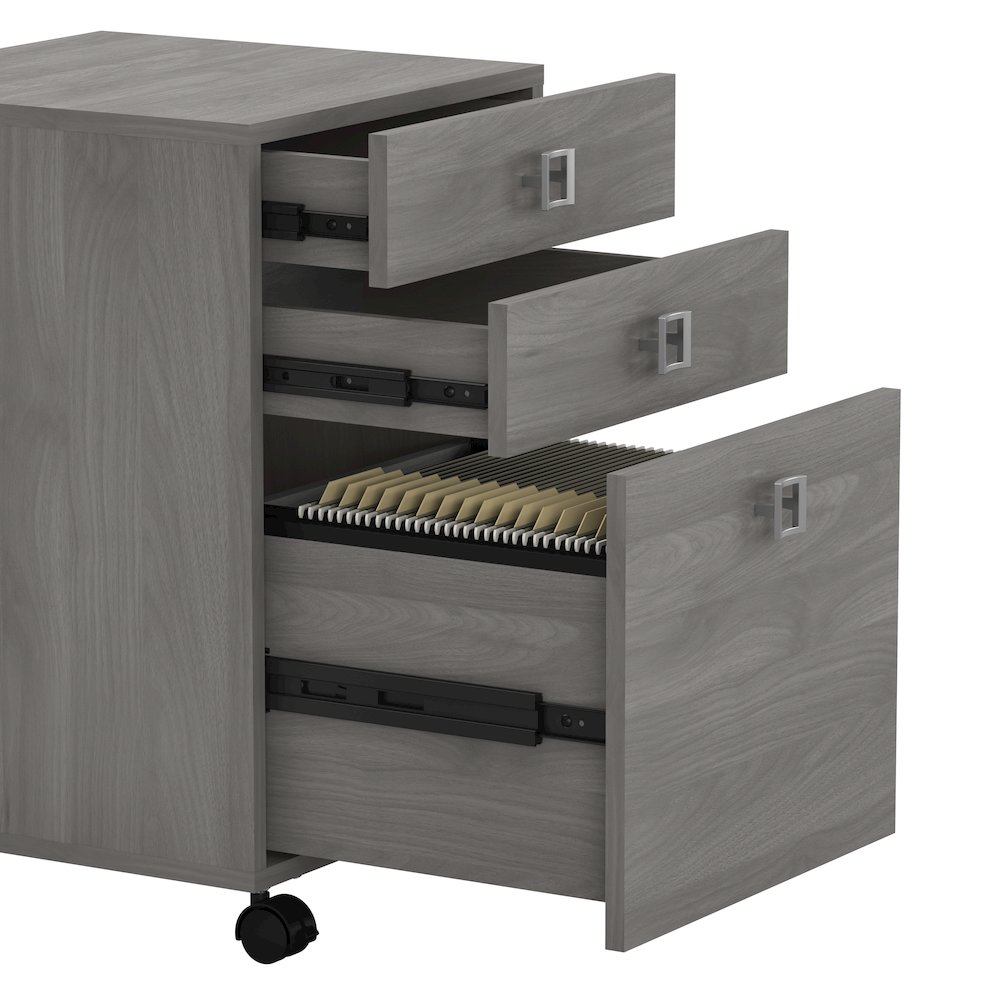 Echo L Shaped Desk with Mobile File Cabinet. Picture 4