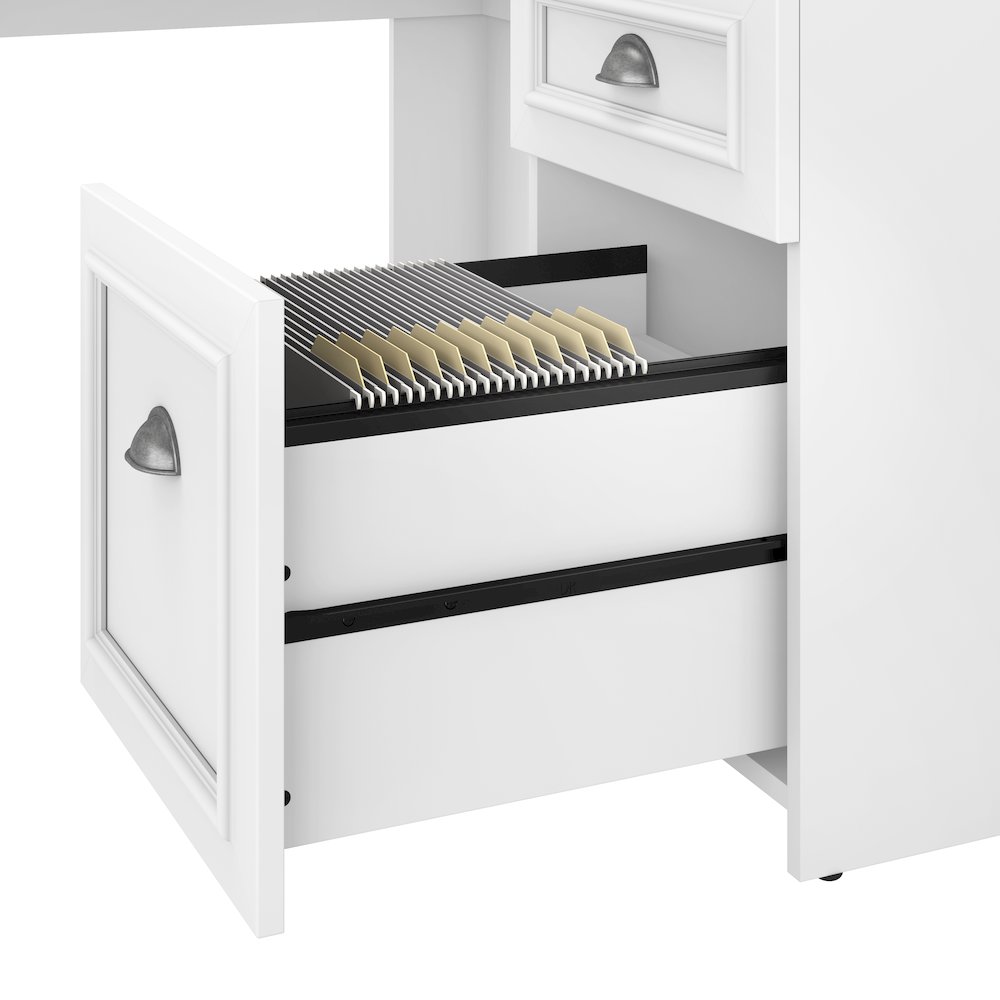 Fairview 60W L Shaped Desk with Hutch. Picture 6