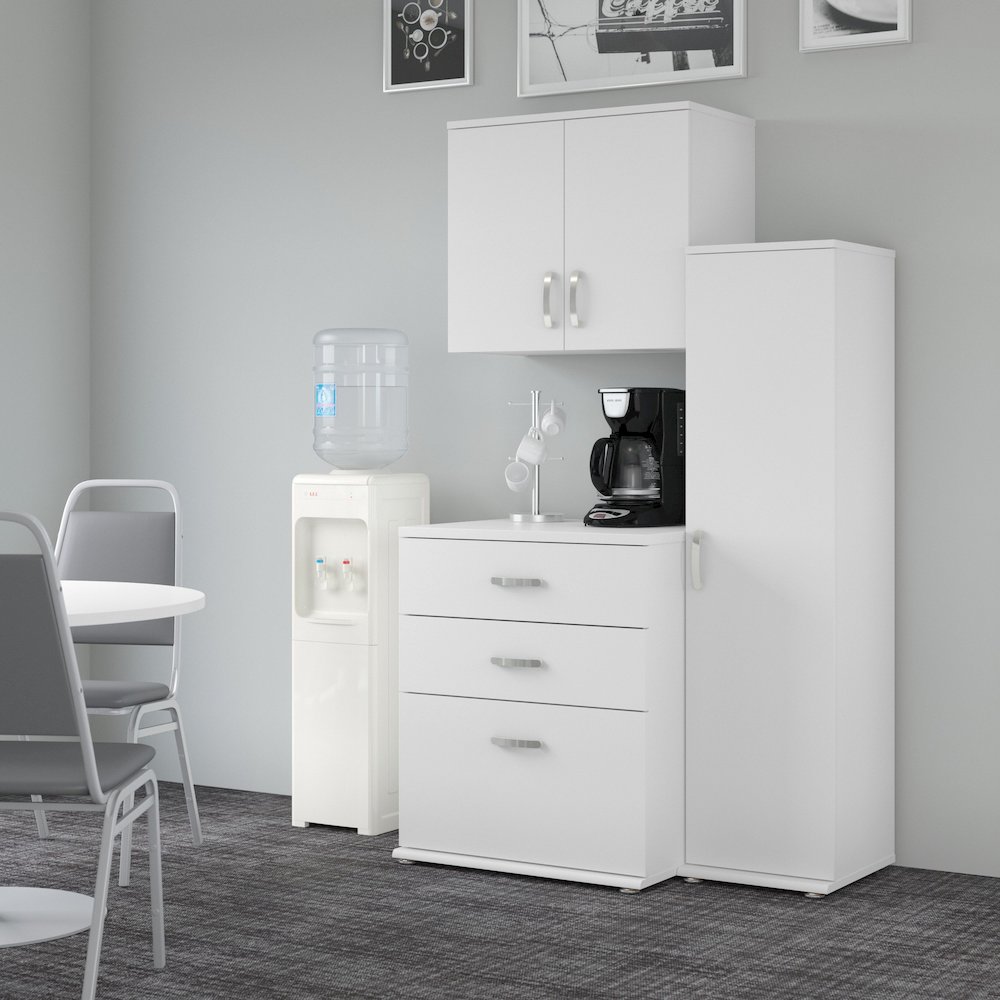 Universal 44W 3 Piece Modular Storage Set with Floor and Wall Cabinets. Picture 2