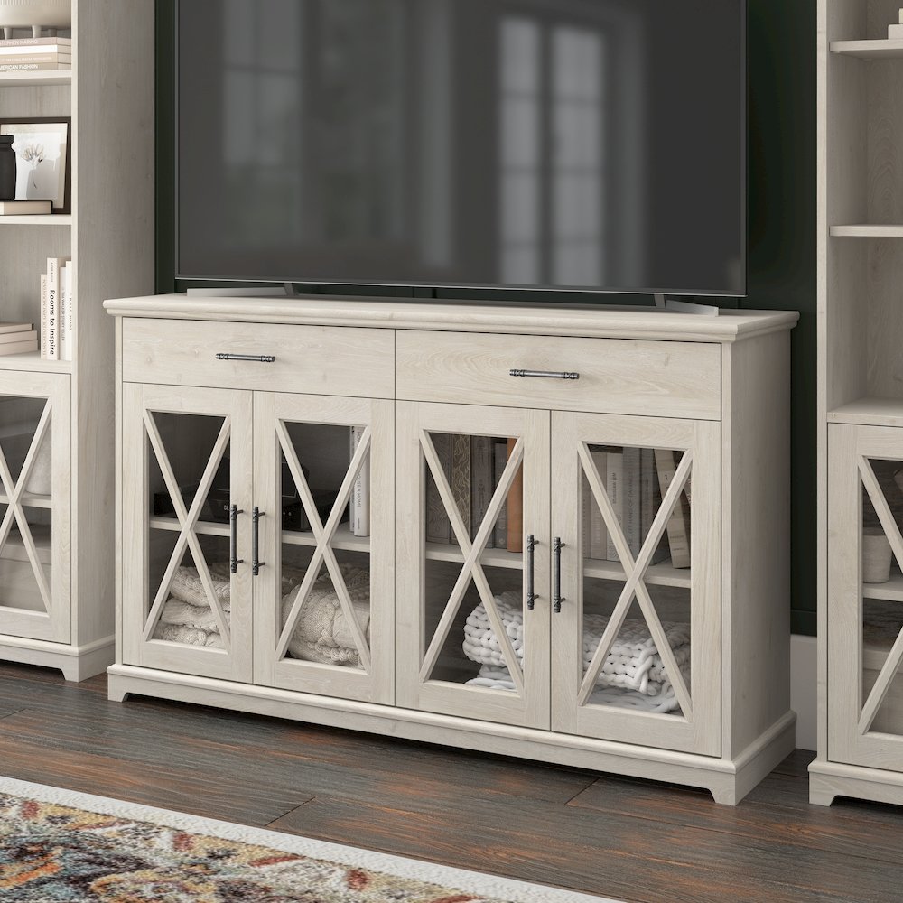 Lennox 60W Farmhouse TV Stand for 75 Inch TV. Picture 2