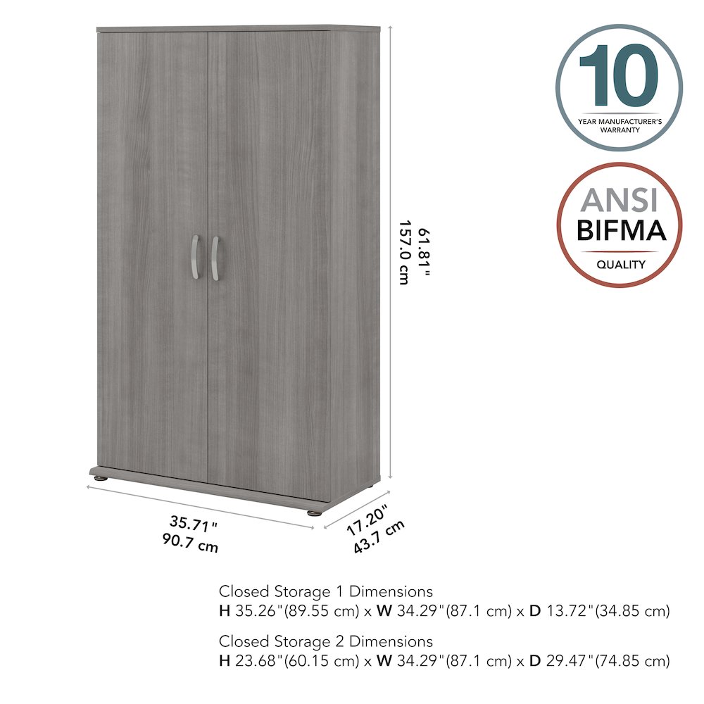 Universal Tall Storage Cabinet with Doors and Shelves. Picture 9