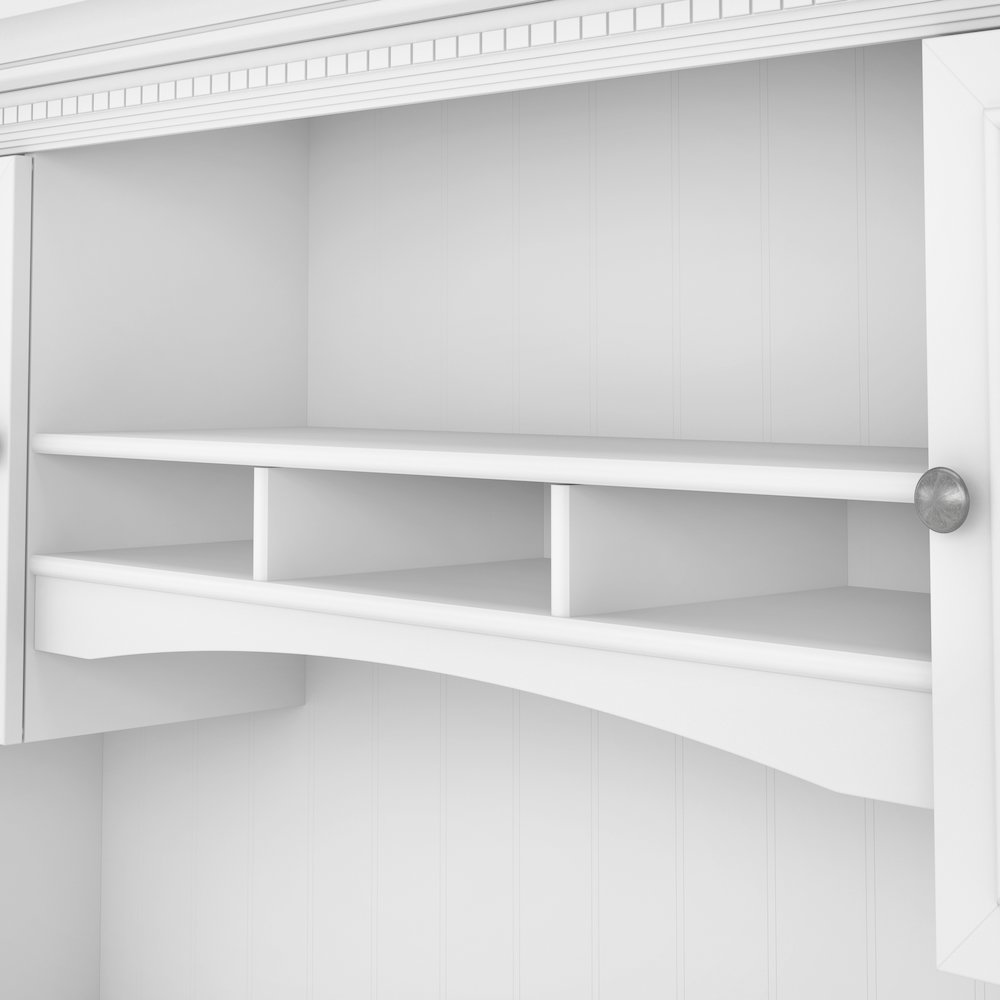 Fairview 60W L Shaped Desk with Hutch, Lateral File Cabinet and 5 Shelf Bookcase. Picture 7