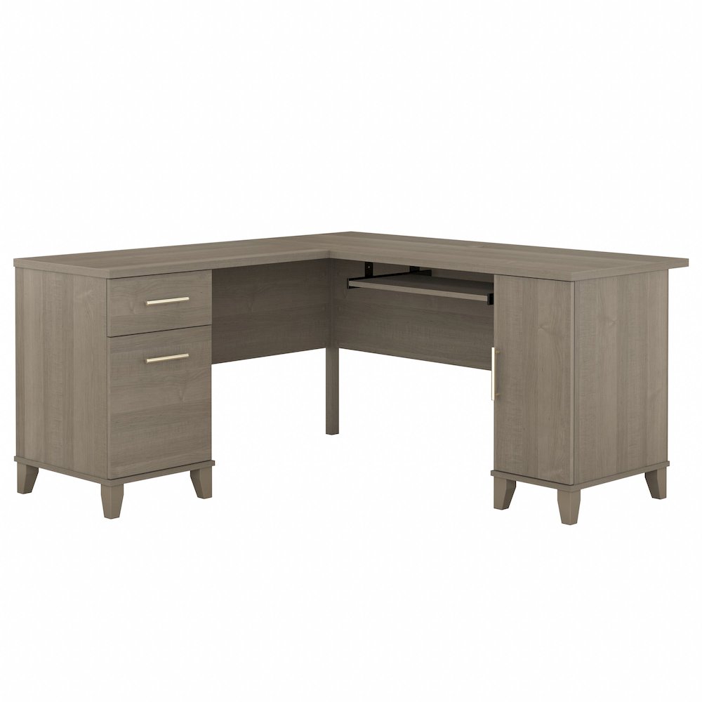 Somerset 60W L Shaped Desk with Storage. Picture 1