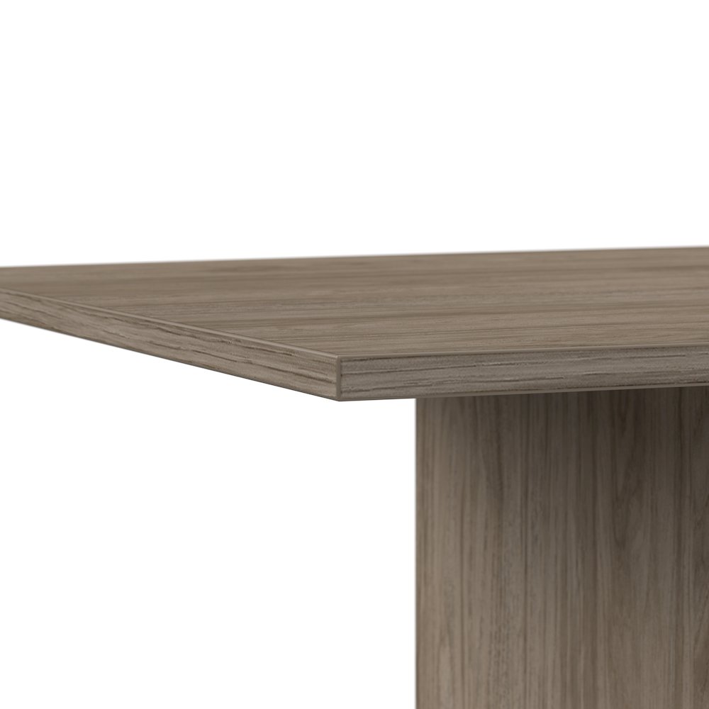 120W x 48D Boat Shaped Conference Table with Wood Base. Picture 4