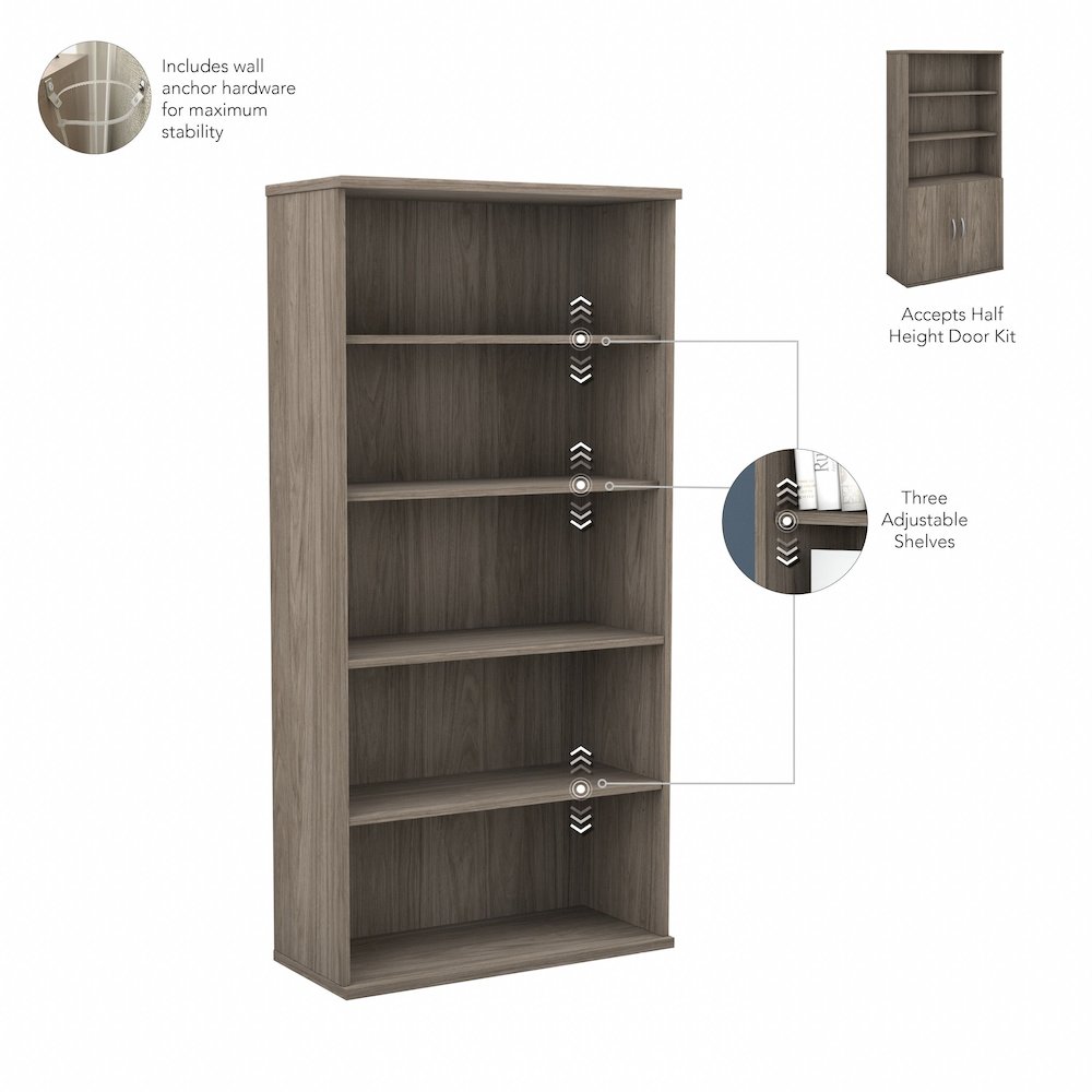 Hybrid Tall 5 Shelf Bookcase. Picture 4