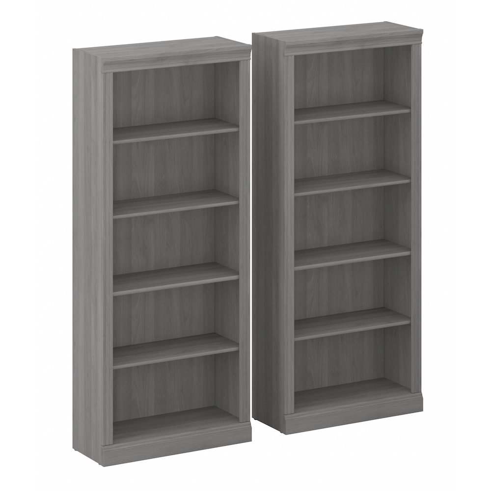 Saratoga Tall 5 Shelf Bookcase - Set of 2. Picture 1