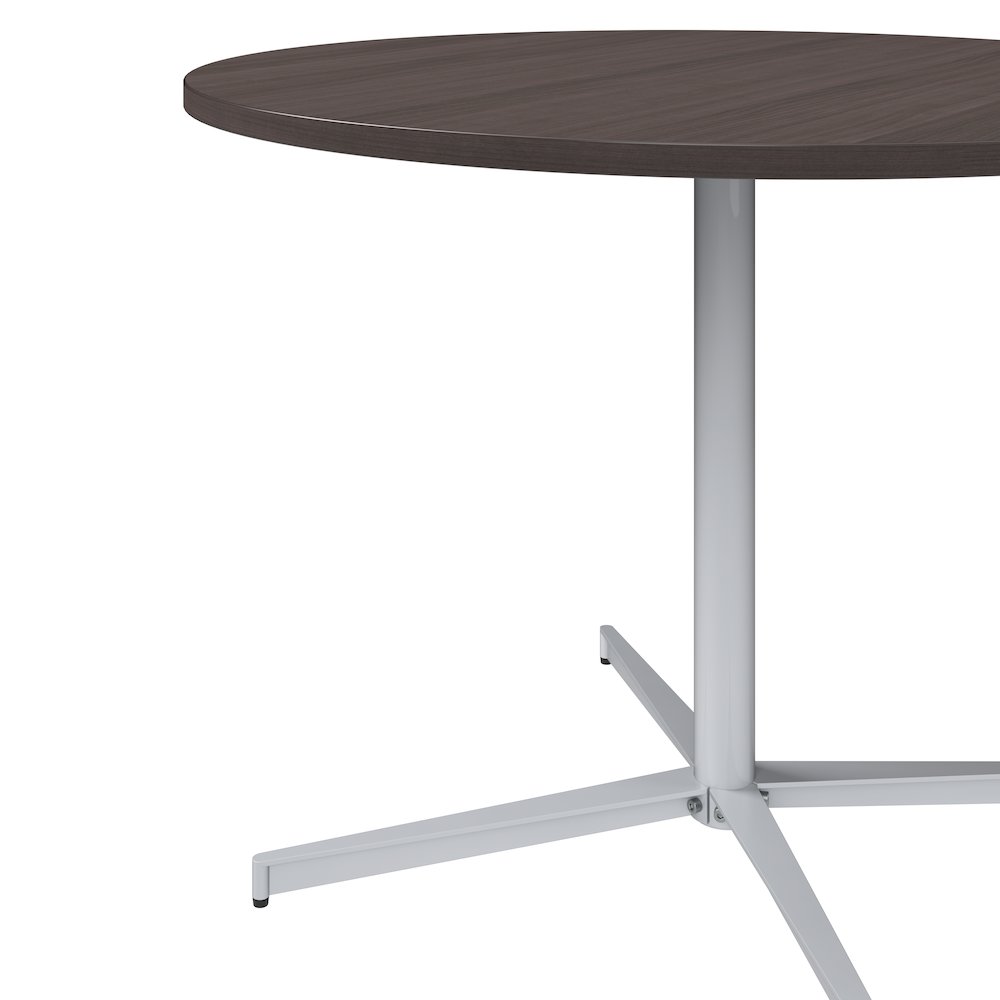 42-inch Round Conference Table with Metal Base in Storm Gray. Picture 5