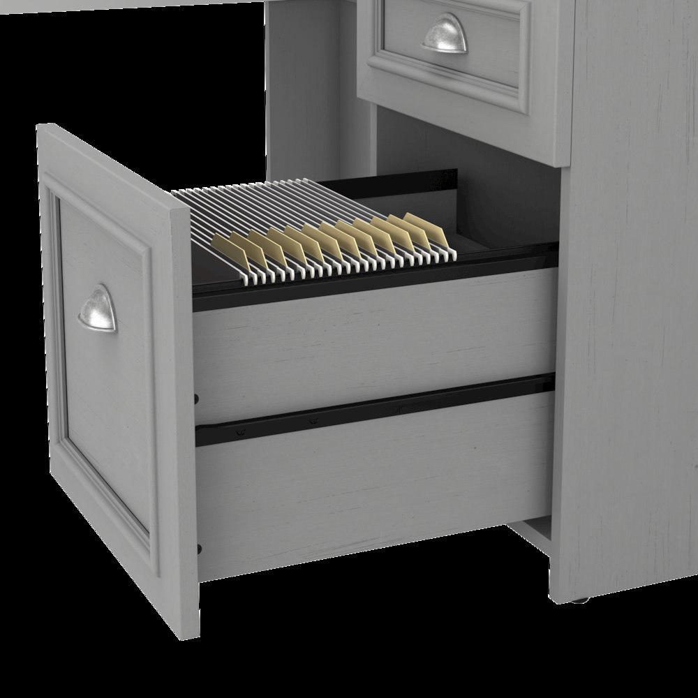 Fairview 60W L Shaped Desk with Drawers and Storage Cabinet. Picture 7