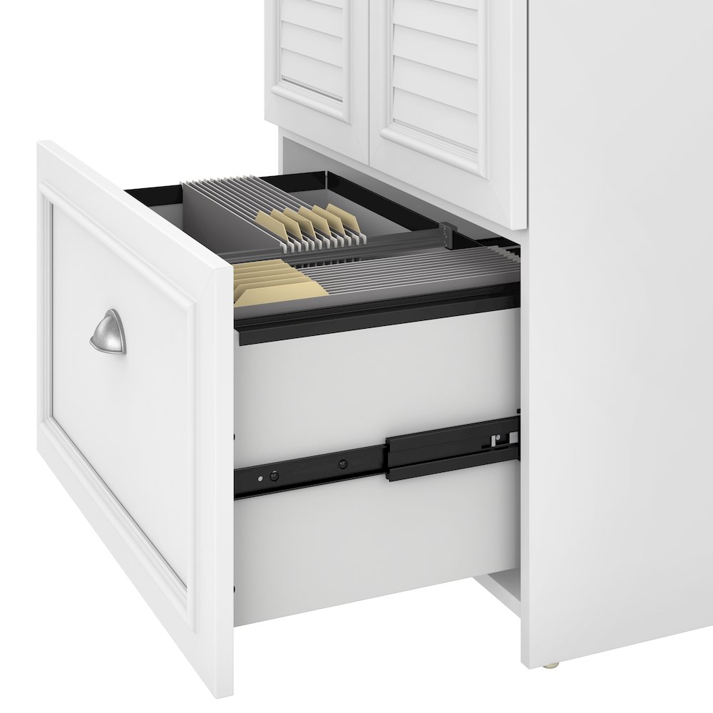 Fairview 2 Door Storage Cabinet with File Drawer. Picture 4