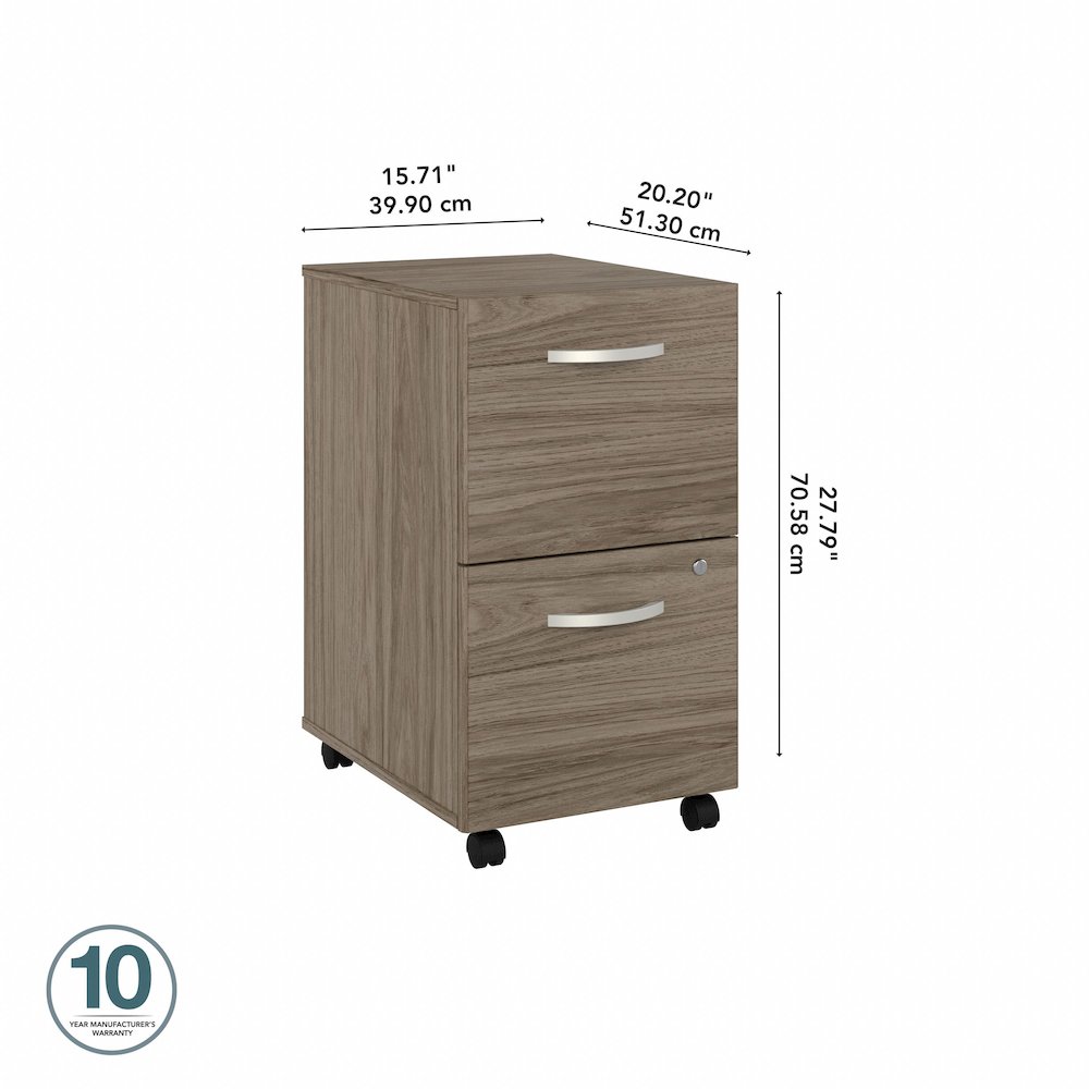 Hybrid 2 Drawer Mobile File Cabinet - Assembled. Picture 7