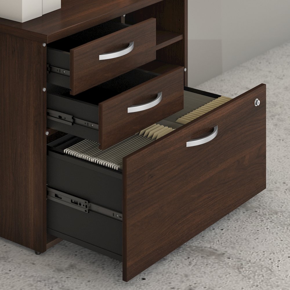 Hybrid Office Storage Cabinet with Drawers and Shelves. Picture 3