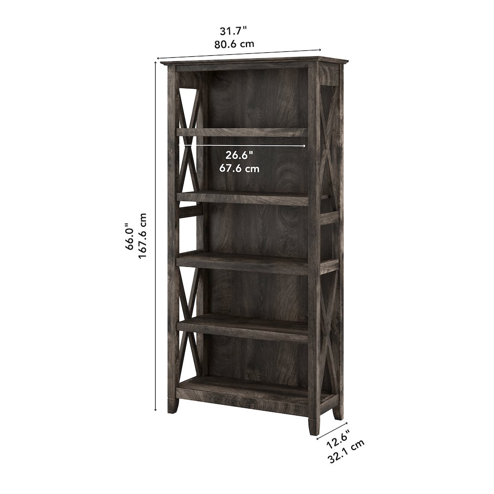 Key West Tall 5 Shelf Bookcase. Picture 7