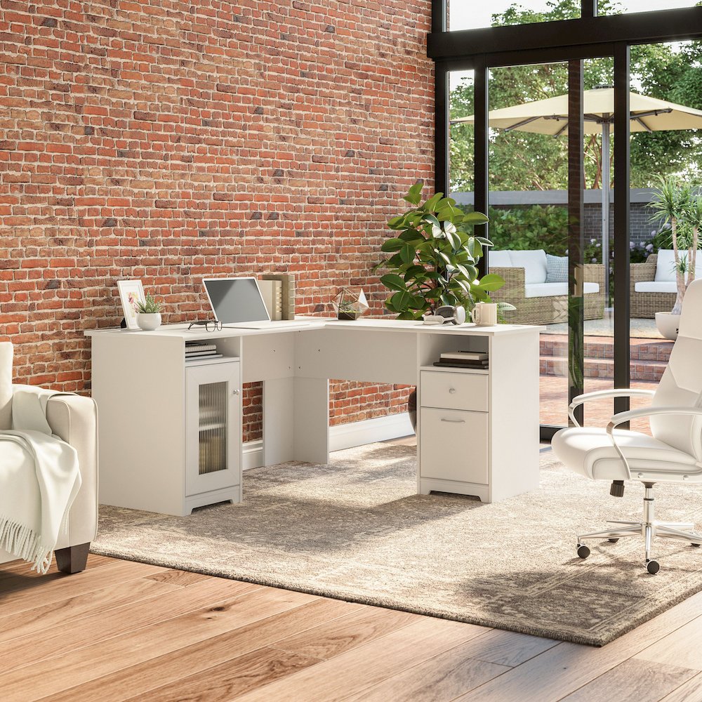 Cabot 60W L Shaped Computer Desk with Storage. Picture 2