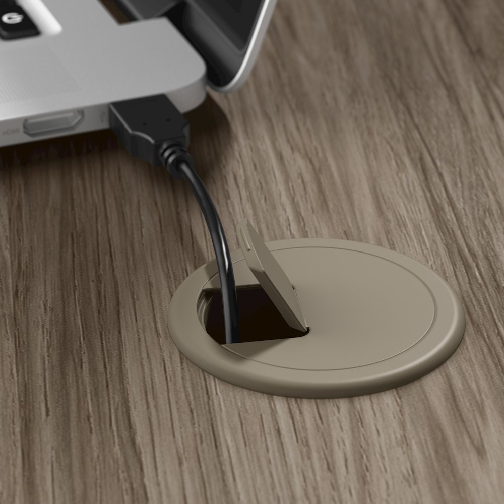 Hybrid 72W x 30D L Shaped Table Desk with Metal Legs. Picture 3