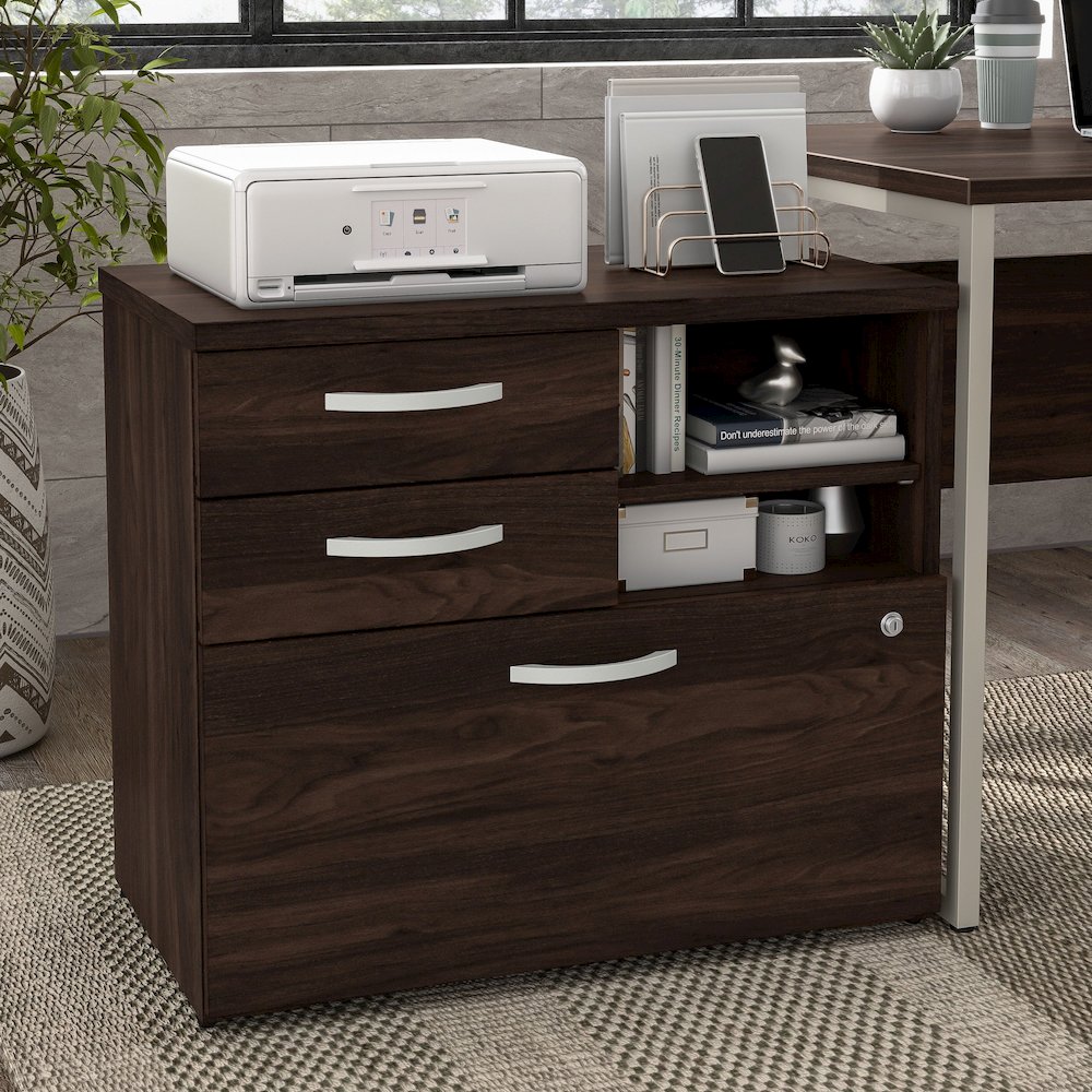 Hybrid Office Storage Cabinet with Drawers and Shelves. Picture 2