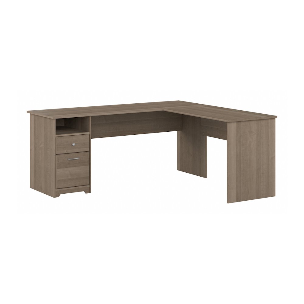 Cabot 72W L Shaped Computer Desk with Drawers. Picture 1