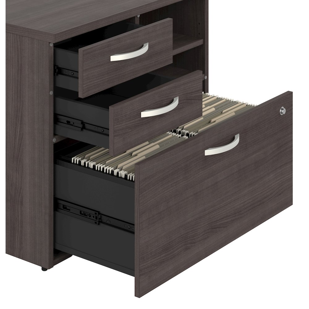 Studio A Office Storage Cabinet with Drawers and Shelves. Picture 3