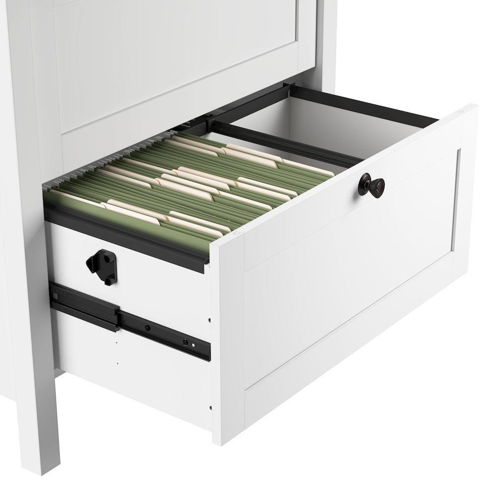 Mayfield 60W L Shaped Computer Desk with 2 Drawer Lateral File Cabinet. Picture 4