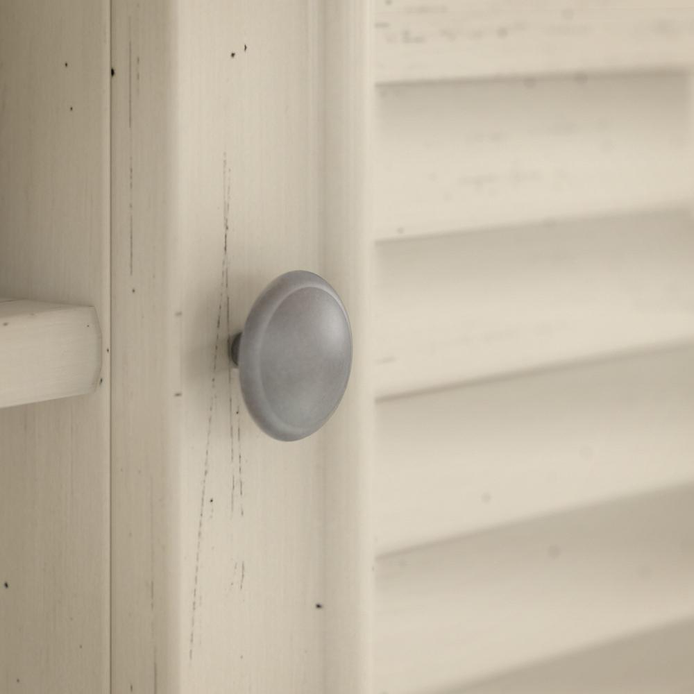 Bush Furniture Fairview 60W L Shaped Desk with Hutch and Lateral File Cabinet, Antique White/Tea Maple. Picture 4