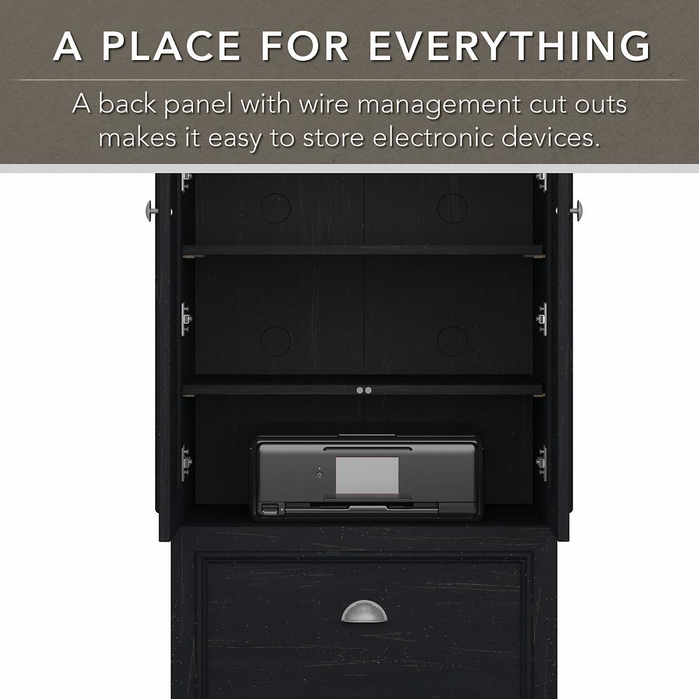 Bush Furniture, Fairview 60W L Shaped Desk and 2 Door Storage Cabinet with File Drawer. Picture 3