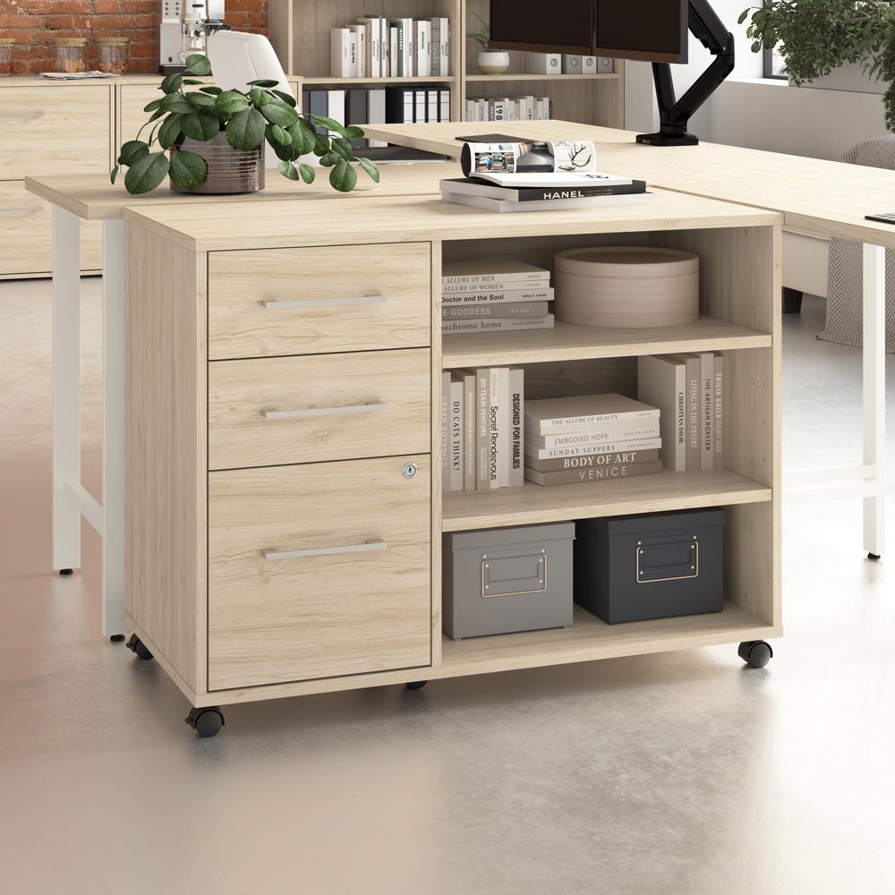 Hustle Office Storage Cabinet in Natural Elm. Picture 3