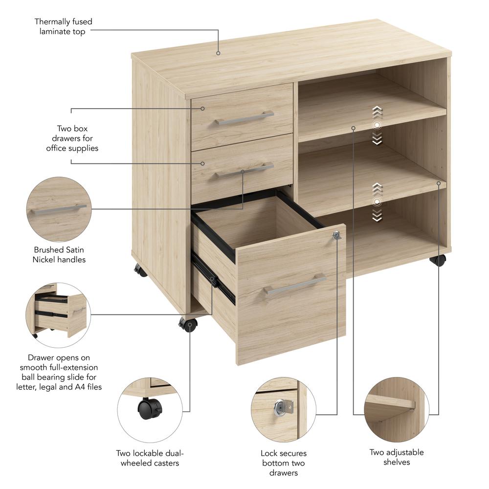 Hustle Office Storage Cabinet in Natural Elm. Picture 5